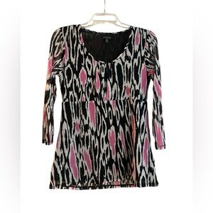 Madison Black and Pink Patterned Top